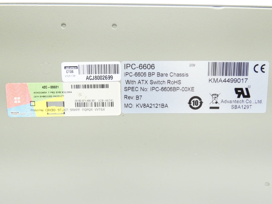 ADVANTECH IPC-6606BP-00XE REV. B7 NSMP