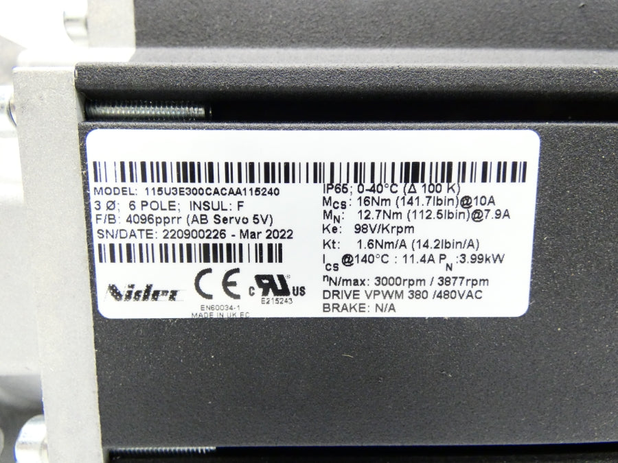 CONTROL TECHNIQUES 115U3E300CACAA115240 380/480V 7.9A NSNP