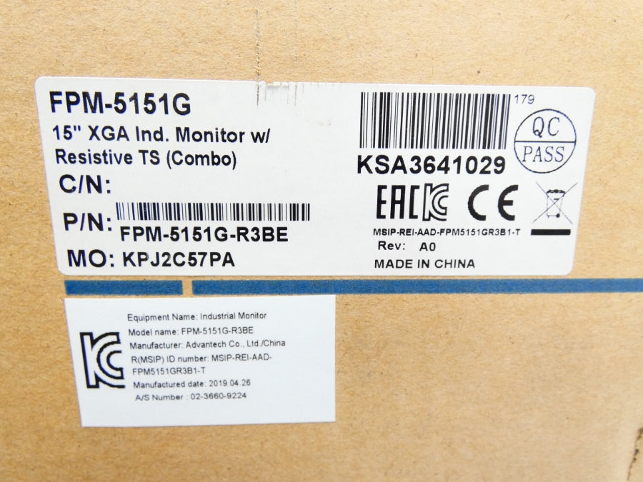 ADVANTECH FPM-5151G-R3BE 10-30VDC 3.8A NSMP