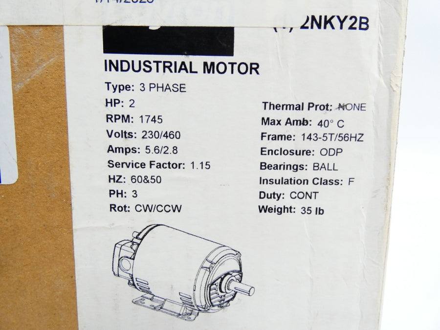 DAYTON 2NKY2B 230/460V 5.6/2.8A NSMP
