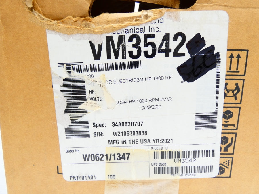 BALDOR VM3542 34A063R707 208-230/460V 3.2-3/1.5A NSMP