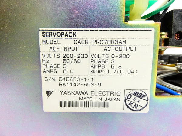 YASKAWA CACR-PRO7BB3AM 200-230V 6A UNMP