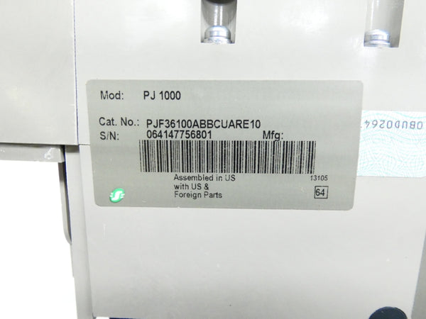 SQUARE D PJF36100ABBCUARE10 600V 1000A NSMP