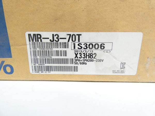 MITSUBISHI ELECTRIC MR-J3-70T 200-230V 3.8A NSMP