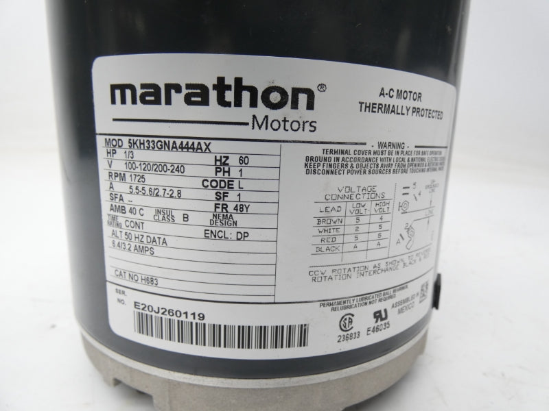 MARATHON 5KH33GNA444AX 100-120/220-240V 5.5-5.6/2.7-2.8A NSNP
