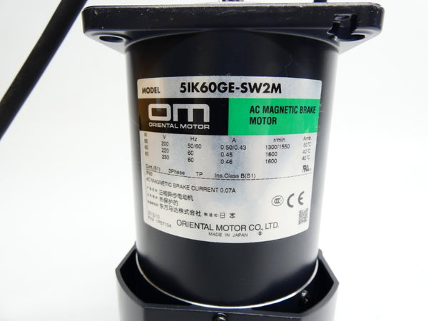 ORIENTAL MOTOR 5IK60GE-SW2M 230V 0.50A NSMP