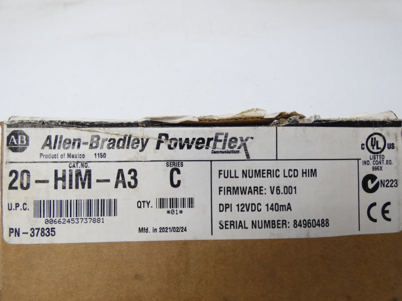 ALLEN BRADLEY 20-HIM-A3 SER. C F/W 6.001 12VDC NSMP