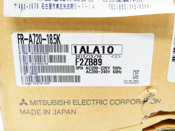 MITSUBISHI FR-A720-18.5K 200-220VAC 105A NSMP