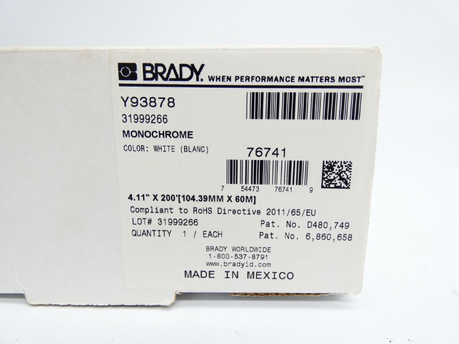 BRADY Y93878 76741 NSMP
