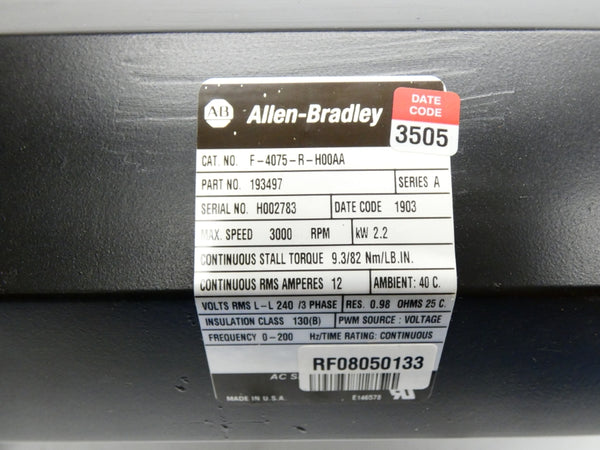 INDUSTRIAL SPARE PART F-4075-R-H00AA SER. A 240V 12A REMAN