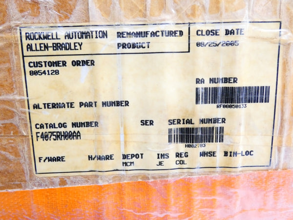 INDUSTRIAL SPARE PART F-4075-R-H00AA SER. A 240V 12A REMAN