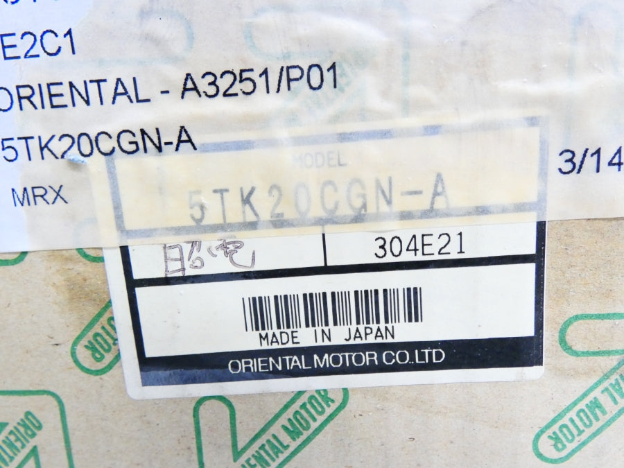 ORIENTAL MOTOR 5TK20CGN-A 100V NSMP