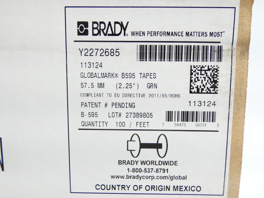 BRADY Y2272685 113124 2-1/4" 100FT NSMP