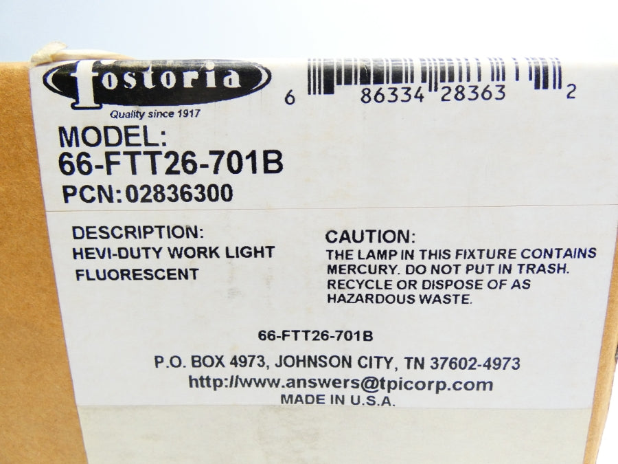 FOSTORIA 66-FTT26-701B 02836300 120VAC NSMP