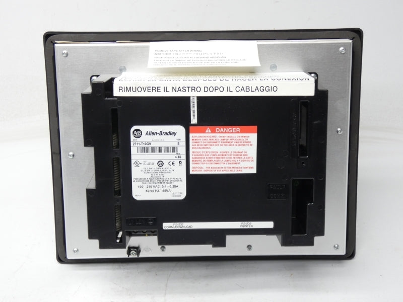 ALLEN BRADLEY 2711-T10G9 SER. E F/W 4.46 100-240VAC 0.4-0.25A NSNP