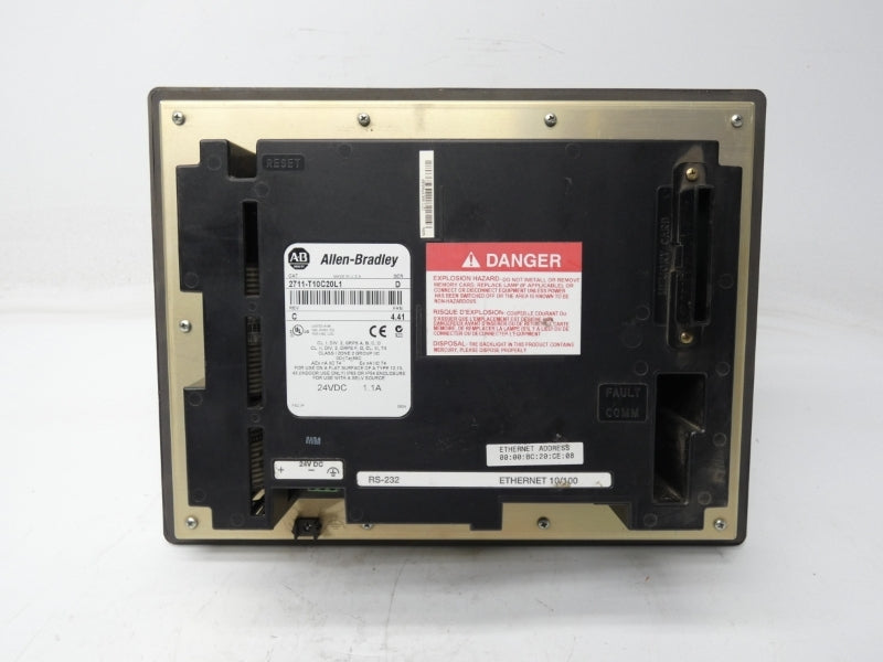 ALLEN BRADLEY 2711-T10C20L1 SER. D REV. C F/W 4.41 24VDC  UNMP