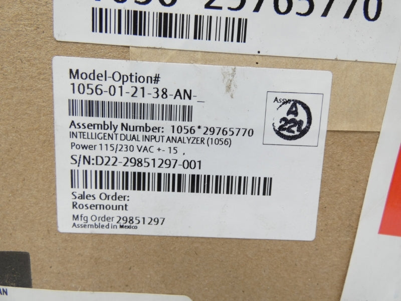 ROSEMOUNT 1056-01-21-38-AN 115/230VAC NSMP