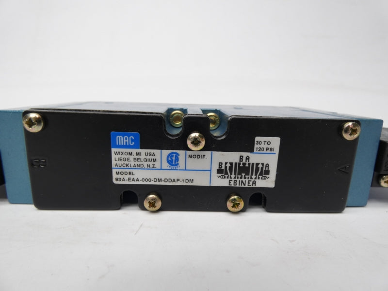 MAC 93A-EAA-000-DM-DDAP-1DM 24V 30-120PSI NSMP