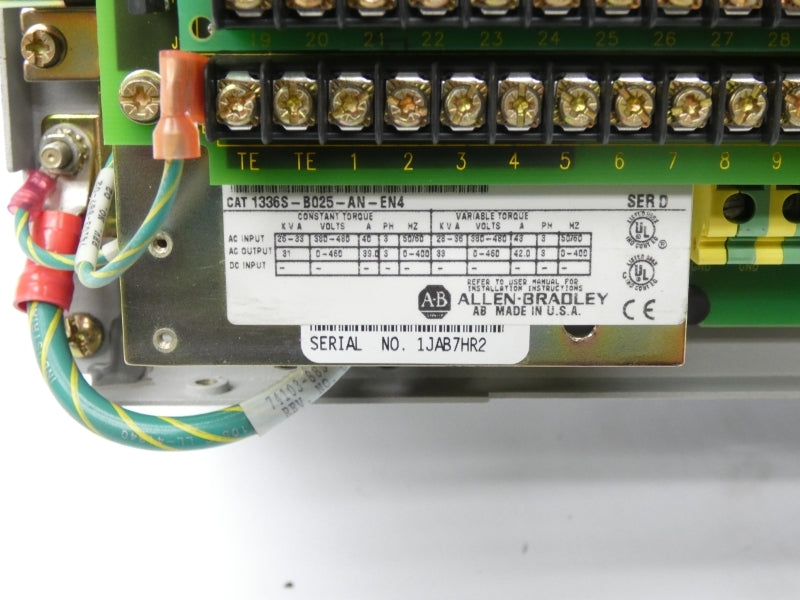 ALLEN BRADLEY 1336S-B025-AN-EN4 SER. D 460V NUPI