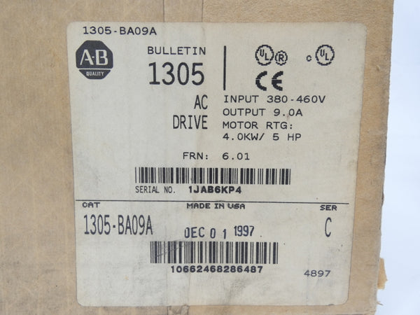 ALLEN BRADLEY 1305-BA09A SER. C F/W 6.01 380-460V 9A NSMP