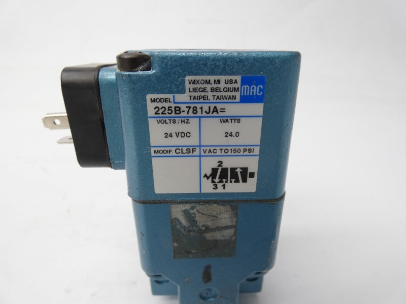 MAC 225B-781JA 24VDC 150PSI UNMP