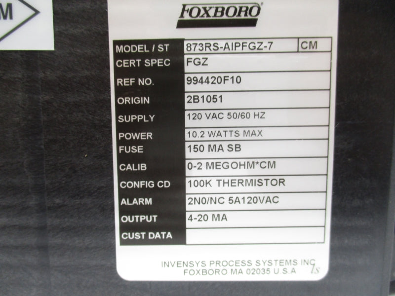 FOXBORO 873RS-AIPFGZ-7 120VAC  NSMP