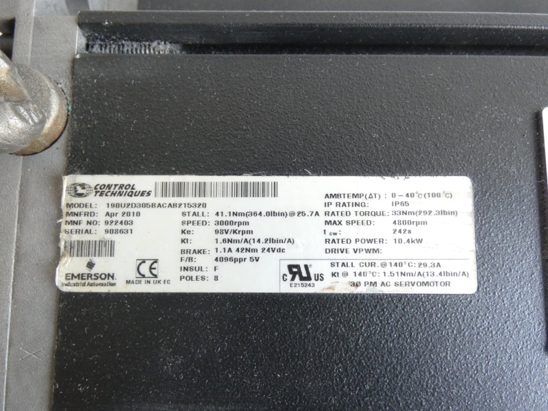 CONTROL TECHNIQUES 190U2D305BACAB215320 24VDC 29.3A NSNP