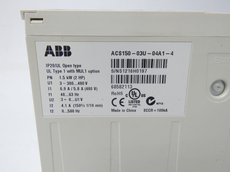 ABB ACS150-03U-04A1-4 380-480V 6.9/5.8A NSMP