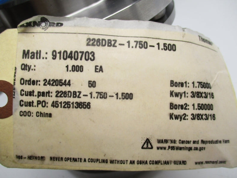REXNORD THOMAS 226DBZ-1.75-1.500 91040703 NSMP