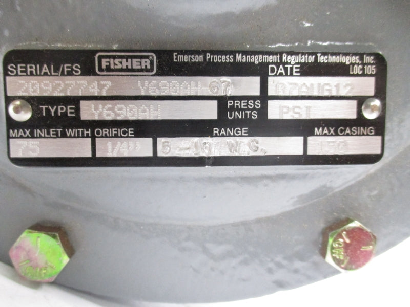 FISHER Y690AH-67 1-1/4" NSNP