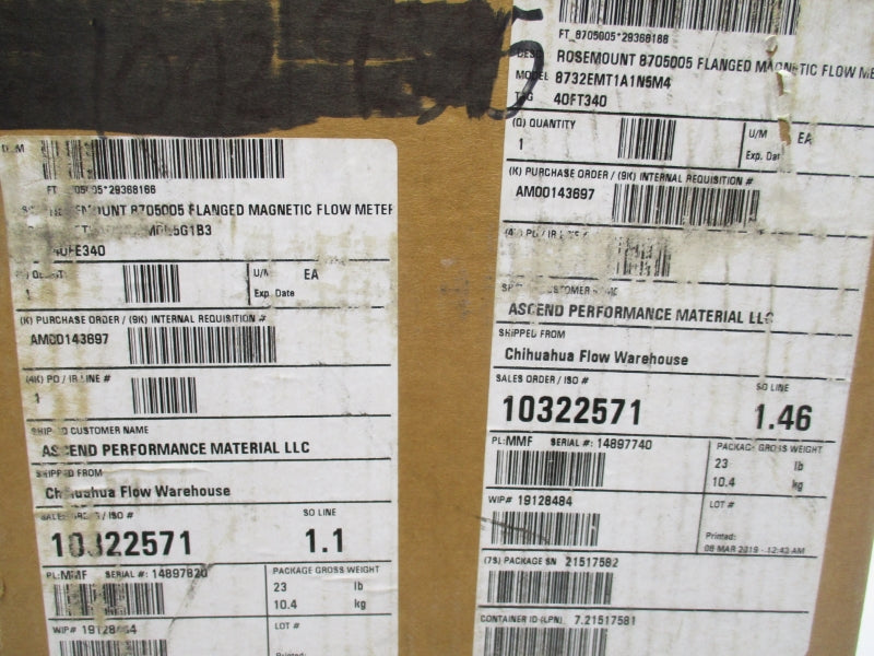 ROSEMOUNT 8732EMT1A1N5M4 90/250 .45A NSMP