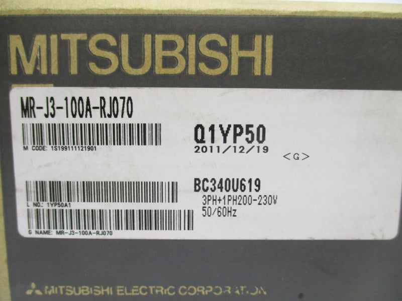 MITSUBISHI MR-J3-100A-RJ070 200/203V NSMP