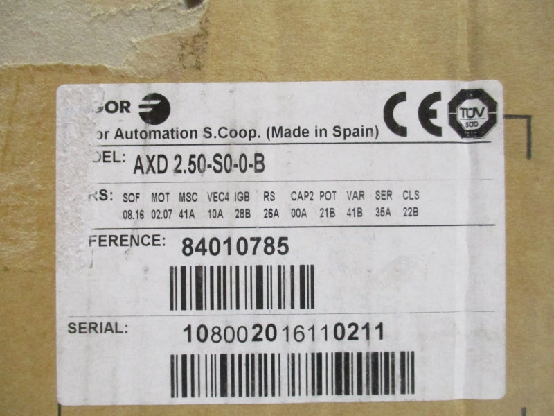 FAGOR AXD 2.50-S0-0-B 456-800VDC 25A NSMP