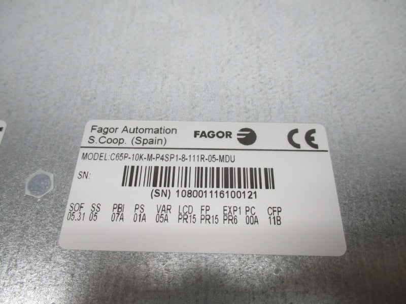 FAGOR C65P-10K-M-P4SP1-8-111R-05-MDU 24VDC 4A NSMP