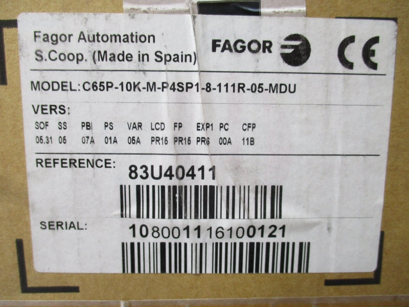 FAGOR C65P-10K-M-P4SP1-8-111R-05-MDU 24VDC 4A NSMP