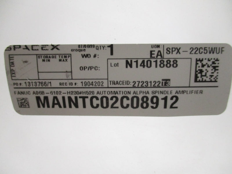 FANUC A06B-6102-H230#H520 UNMP