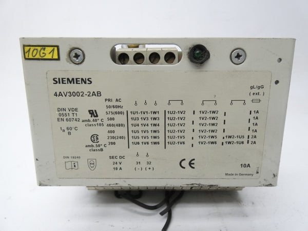 SIEMENS 4AV3002-2AB 600VAC 10A UNMP