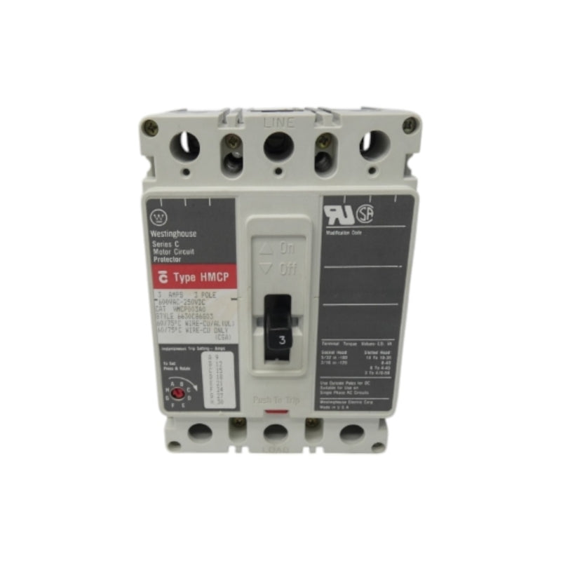 WESTINGHOUSE HMCP003A0 SER. C 600VAC 3A NSNP