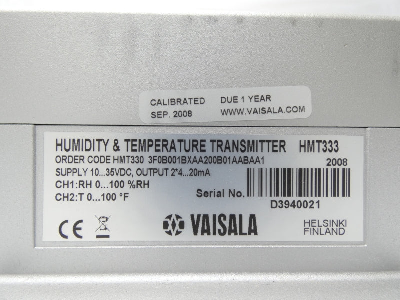 VAISALA HMT3303F0B001BXAA200B01AABAA1 10-35VDC NSMP