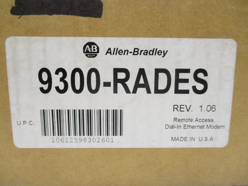 ALLEN BRADLEY 9300-RADES REV. 1.06 (BR/WH) NSMP`