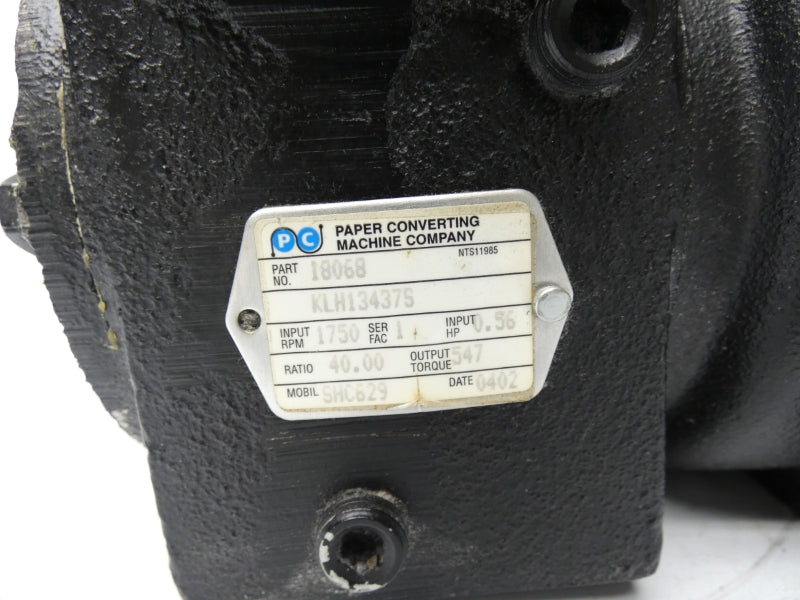 PAPER CONVERTING MACHINE COMPANY 18068 KLH13437S UNMP