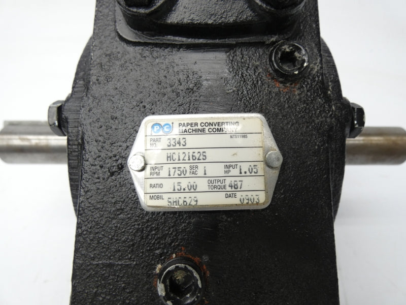 PAPER CONVERTING MACHINE COMPANY 3343 HC12162S UNMP