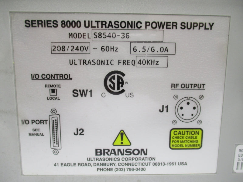 EMERSON S8540-36 208/240V 6.5/6.0A UNMP