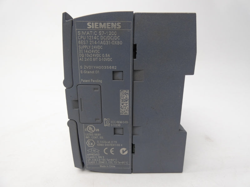 SIEMENS 6ES7214-1AG31-0XB0 24VDC 0.5A UNMP