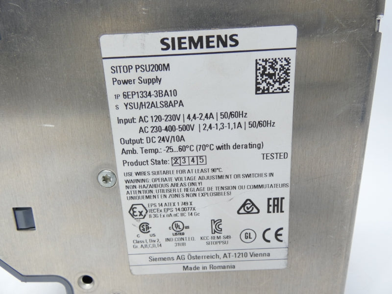 SIEMENS 6EP1334-3BA10 120-230V 4.4-2.4A UNMP