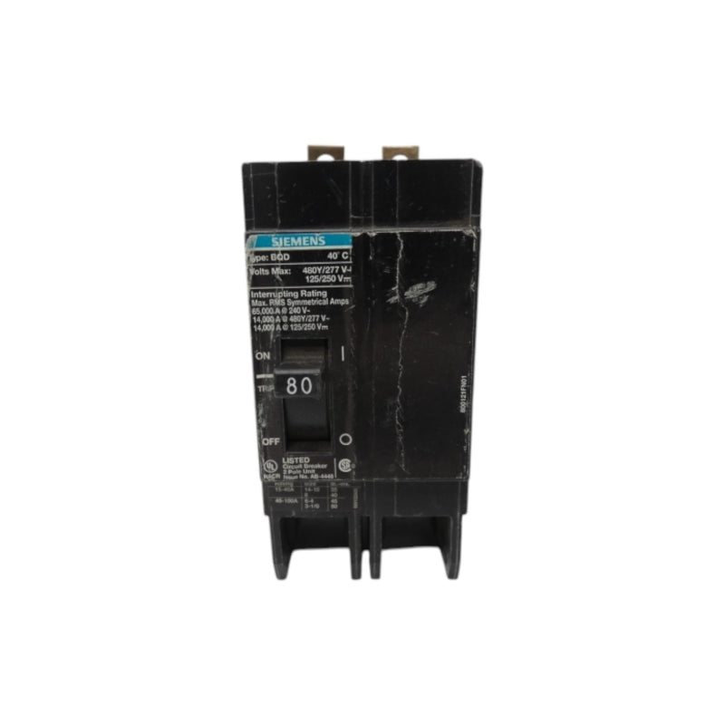 SIEMENS BQD280 277/480V 80A UNMP