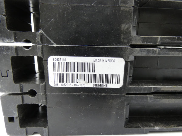 SIEMENS ED63B110 480V 110A UNMP