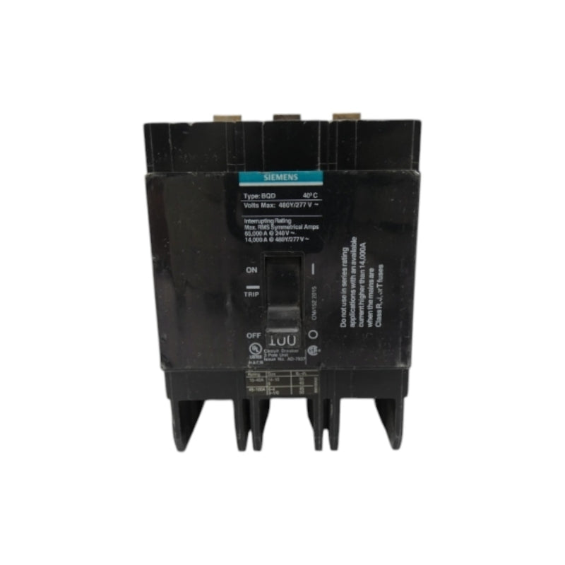 SIEMENS BQD3100BP 277/480 100A UNMP