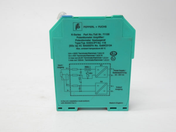 PEPPERL+FUCHS 71120 KHD3-IPT/EX116 20-35VDC NSNP