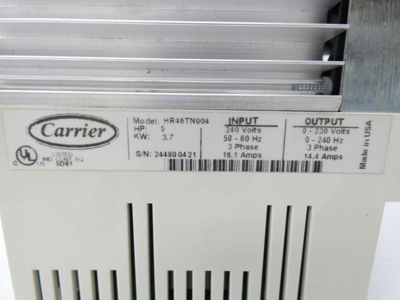 CARRIER HR46TN004 240V 16.1A UNMP